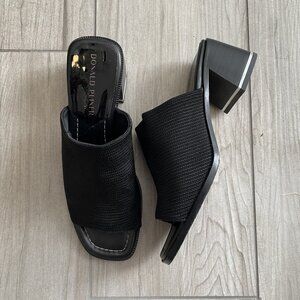 Donald Pliner Black Block Heel Slides or Sandals - Size 8 - New without box